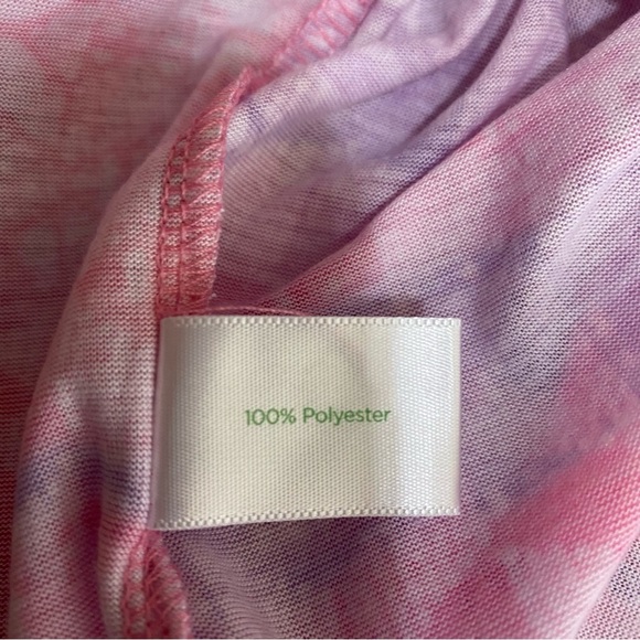 Decree Pink & Purple Southwest Design Rolled Cuff V-Neck Tee - Picture 3 of 7